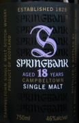 Springbank - Campbeltown 18 Year Old Single Malt Scotch Whisky (750ml)